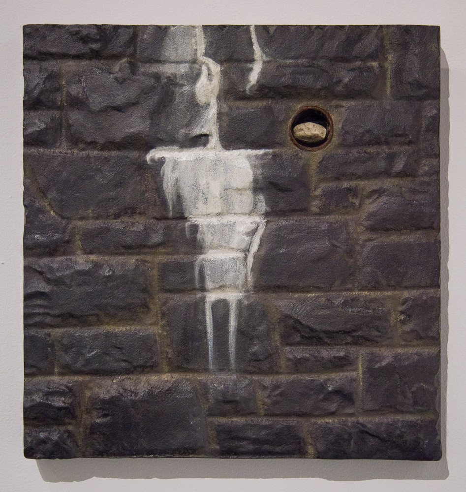 "Glyndon Karst" Cave Painting (2015), acrylic and oil on high-density urethane foam, 16 x 15.5 x 1.75 inches