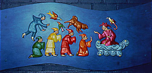 The God of Literature and His Court, (China)