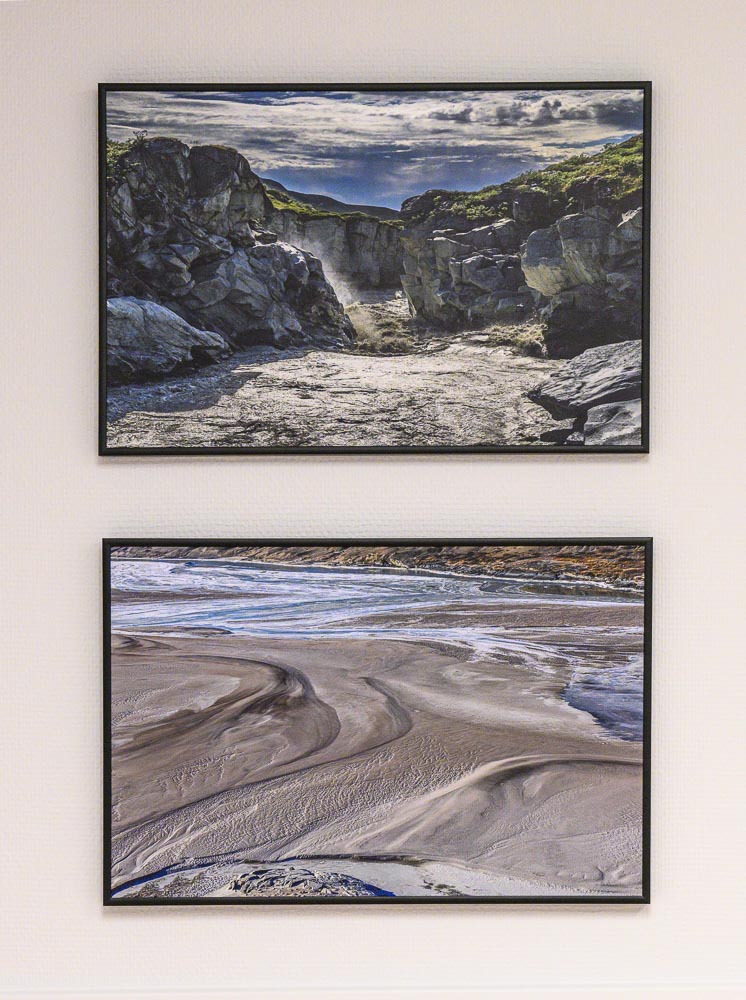 Waterfall Along Akuliarusiarsuup Kuua (2022) and Glacial Silt, Kangerlussuaq Fjord (2021)